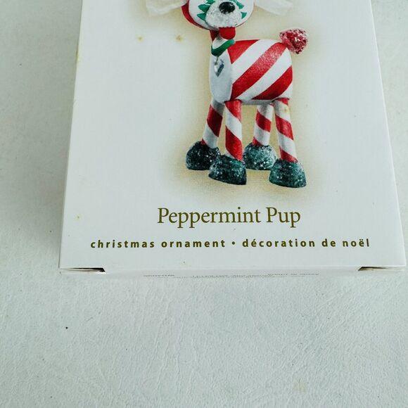 Hallmark Keepsake Ornament Peppermint Pup Puppy Christmas 2007 New - Picture 2 of 5